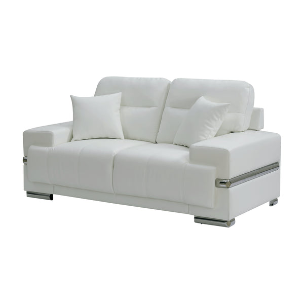 Onley Contemporary Faux Leather Tufted Loveseat