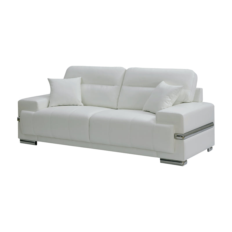 Onley Contemporary Faux Leather Tufted Sofa