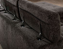 Patt Contemporary Adjustable Headrest Sectional in Dark Gray
