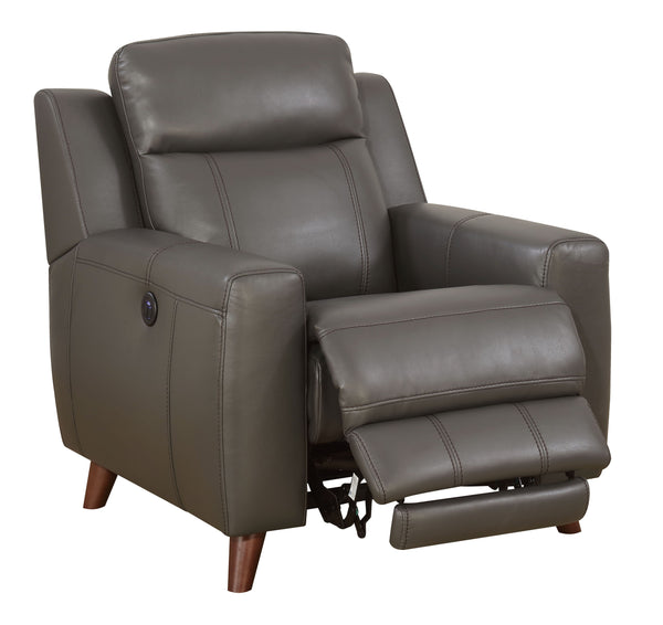 Brandy Transitional Recliner with USB Ports