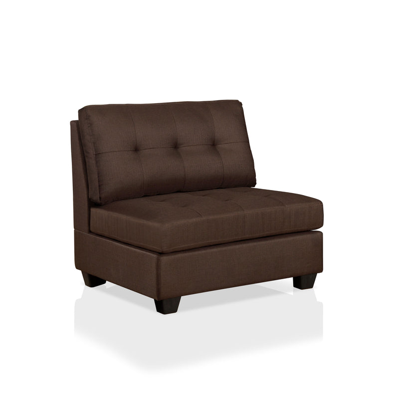 Vitman Transitional Button Tufted Armless Chair
