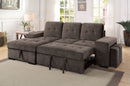 Owego Tufted Sectional in Warm Gray