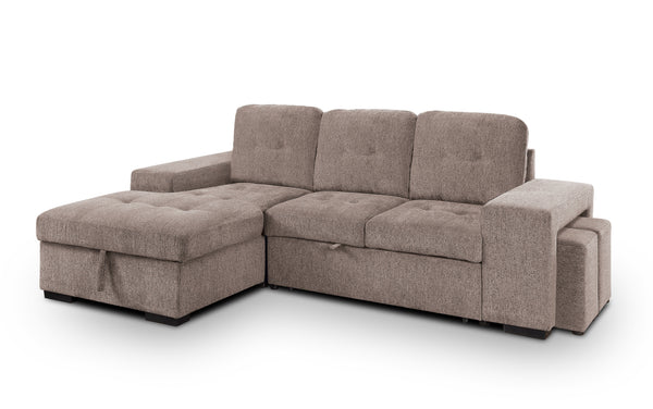 Owego Tufted Sectional in Light Gray