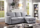 Ine Contemporary L-shape Sectional in Gray