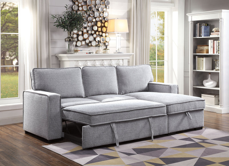 Ine Contemporary L-shape Sectional in Gray