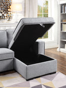 Ine Contemporary L-shape Sectional in Gray