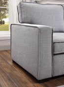 Ine Contemporary L-shape Sectional in Gray