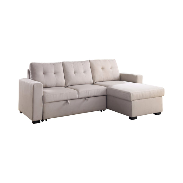 Jaco Contemporary Tufted Sectional in Light Gray