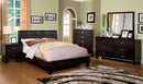 Acisco Contemporary Faux Leather Platform Bed in Queen