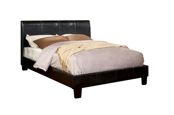 Acisco Contemporary Faux Leather Platform Bed in Queen