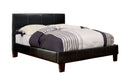 Ameena Contemporary Faux Leather Eastern King Platform Bed in Espresso