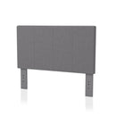 Ameena Contemporary Fabric Full/Queen Upholstered Headboard in Gray