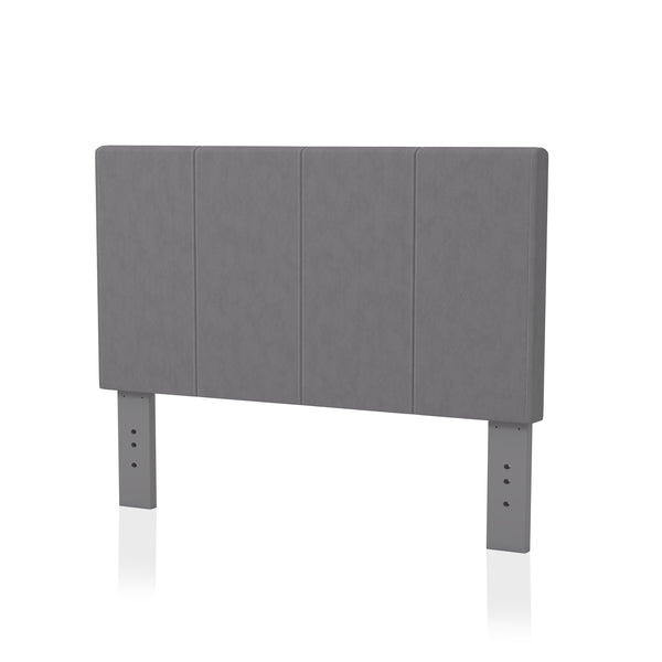 Ameena Contemporary Fabric Full/Queen Upholstered Headboard in Gray