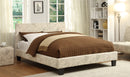 Ameena Contemporary Fabric Queen Platform Bed in Beige