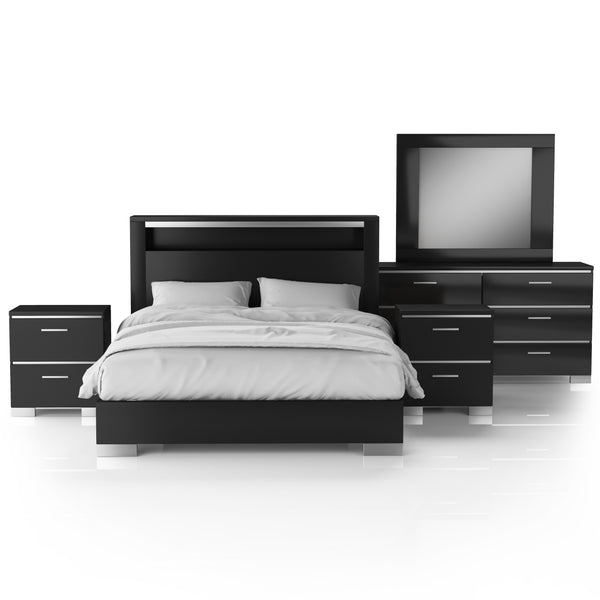 Shorehaven 5-Piece Queen Bedroom Set in Black