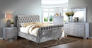 Shirley Transitional Fabric Eastern King Platform Bed in Gray