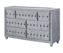 Clerita Transitional 7-Drawer Dresser in Gray