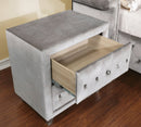 Clerita Transitional 2-Drawer Nightstand in Gray
