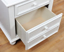 Ben Traditional 3-Drawer Nightstand in White