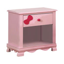 Tori Contemporary Open Storage Nightstand in Pink