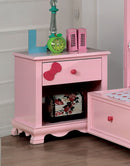 Tori Contemporary Open Storage Nightstand in Pink