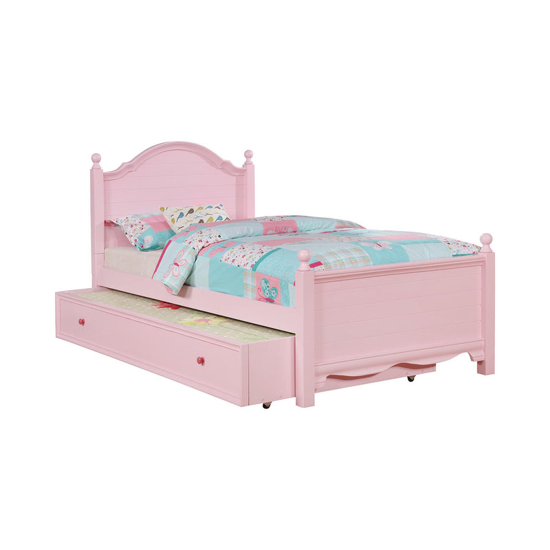 Tori Contemporary Solid Wood Twin Platform Bed in Pink