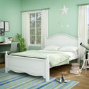 Tori Contemporary Solid Wood Full Platform Bed in White