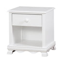 Tori Contemporary Open Storage Nightstand in White