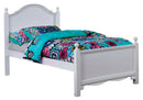 Tori Contemporary Solid Wood Twin Platform Bed in White
