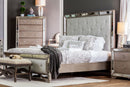 Stolte Glam Solid Wood Panel Bed in Queen