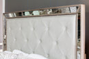 Stolte Glam Solid Wood Panel Bed in Queen