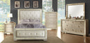 Stolte Glam Solid Wood Panel Bed in Queen