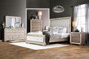 Stolte Glam Solid Wood Panel Bed in Queen