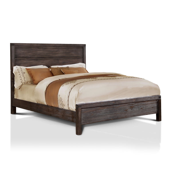 Emma Rustic Solid Wood Panel Bed in Full