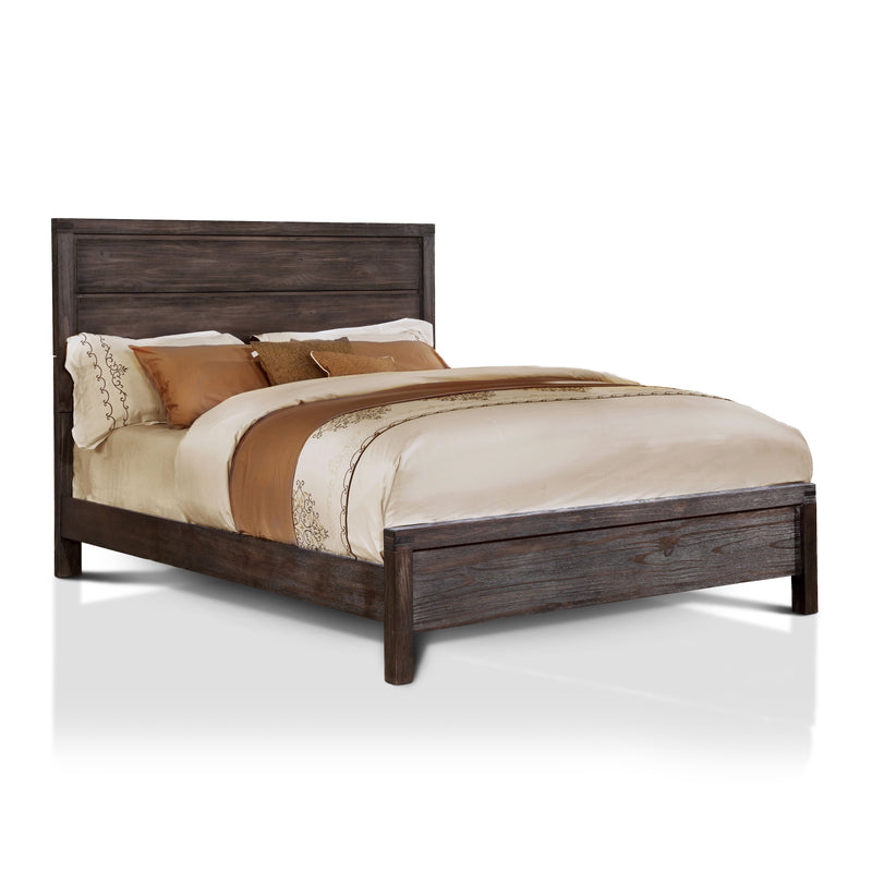 Emma Rustic Solid Wood Panel Bed in Full