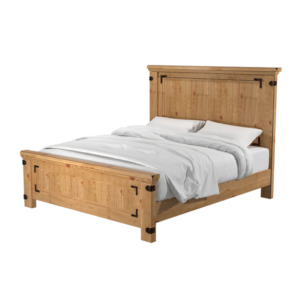 Manis Cottage Solid Wood Panel Bed in Queen