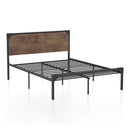 Budenholz Platform Queen Bed in Dark Brown