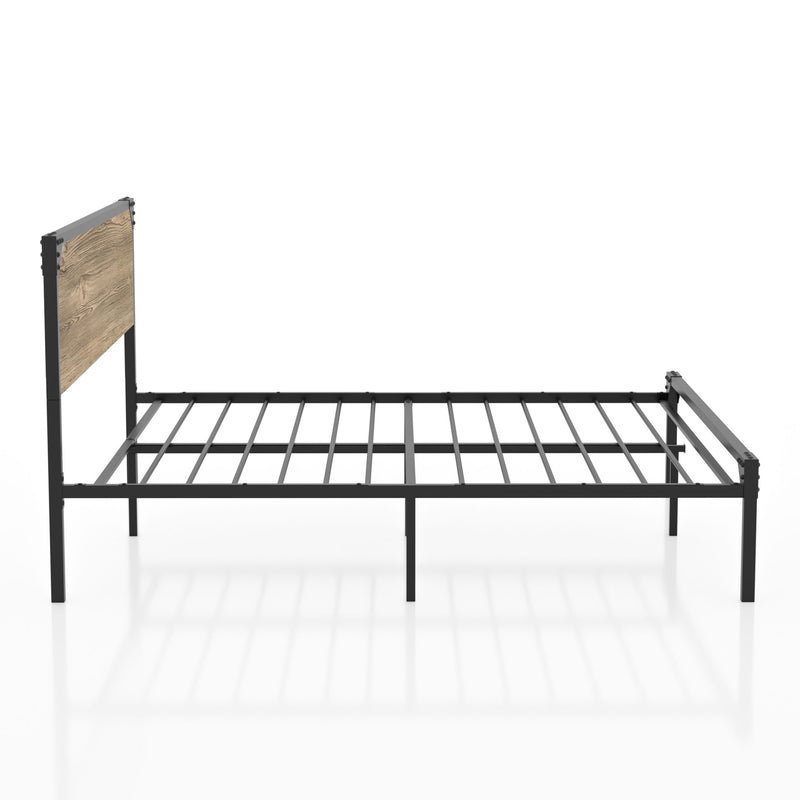 Budenholz Platform Full Bed in Light Gray