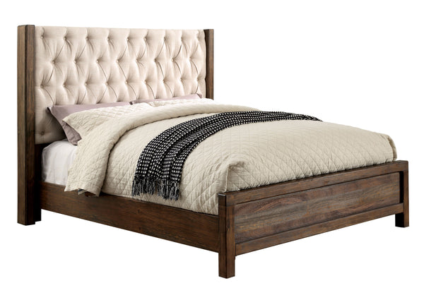 Milone Rustic Solid Wood Panel Bed in California King