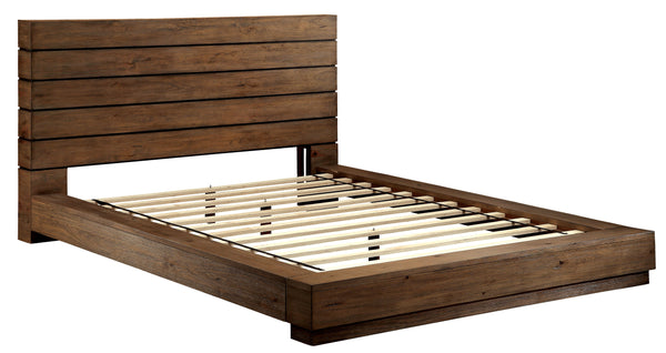 Kassan Rustic Wood Platform Bed in California King