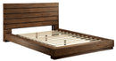 Kassan Rustic Wood Platform Bed in Eastern King