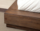 Kassan Rustic Wood Platform Bed in Eastern King