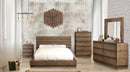 Kassan Rustic Wood Platform Bed in Eastern King
