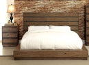 Kassan Rustic Wood Platform Bed in Eastern King