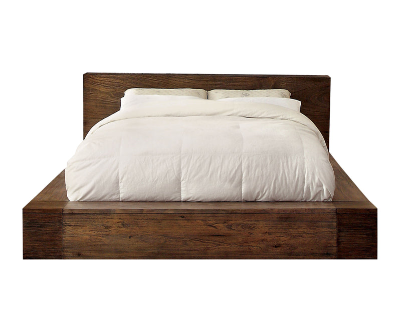 Assaro Rustic Solid Wood Platform Bed in California King
