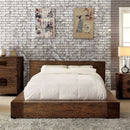Assaro Rustic Solid Wood Platform Bed in Queen