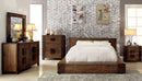 Assaro Rustic Solid Wood Platform Bed in Queen