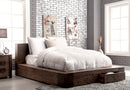 Assaro Rustic Wood Platform Bed in California King