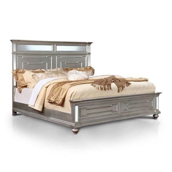 Lindsey Contemporary Solid Wood Panel Bed in California King