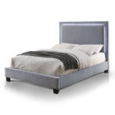 Drew Contemporary Flannelette Platform Bed in Full